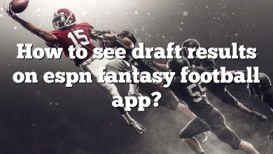 How to see draft results on espn fantasy football app?