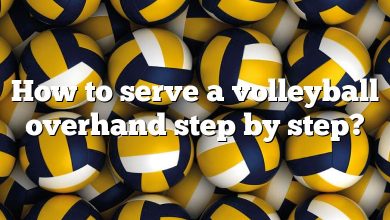 How to serve a volleyball overhand step by step?