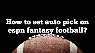 How to set auto pick on espn fantasy football?