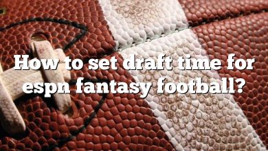 How to set draft time for espn fantasy football?