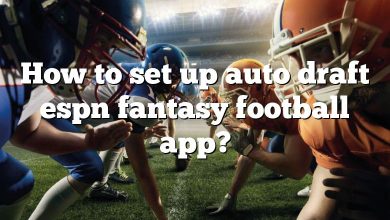 How to set up auto draft espn fantasy football app?