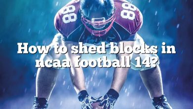 How to shed blocks in ncaa football 14?