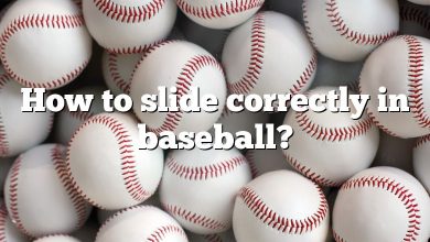 How to slide correctly in baseball?