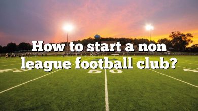 How to start a non league football club?