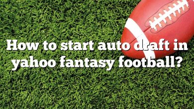 How to start auto draft in yahoo fantasy football?