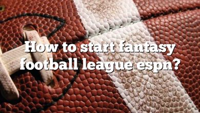 How to start fantasy football league espn?
