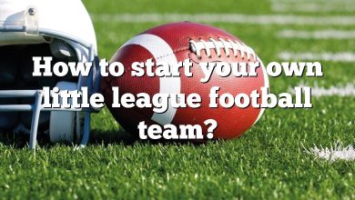 How to start your own little league football team?