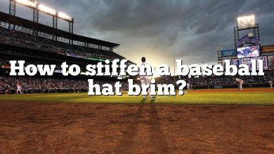 How to stiffen a baseball hat brim?