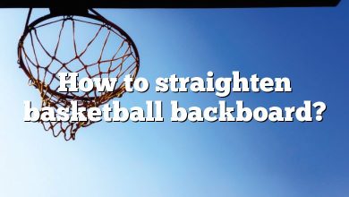 How to straighten basketball backboard?