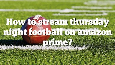 How to stream thursday night football on amazon prime?