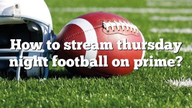 How to stream thursday night football on prime?
