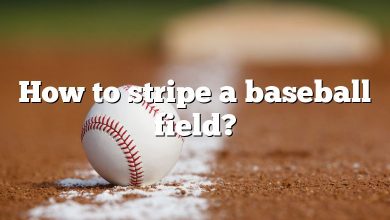 How to stripe a baseball field?