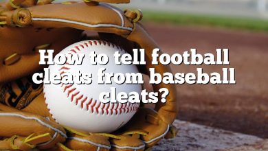 How to tell football cleats from baseball cleats?