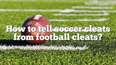 How to tell soccer cleats from football cleats?