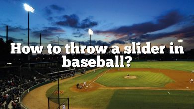 How to throw a slider in baseball?