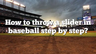 How to throw a slider in baseball step by step?