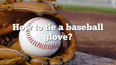 How to tie a baseball glove?