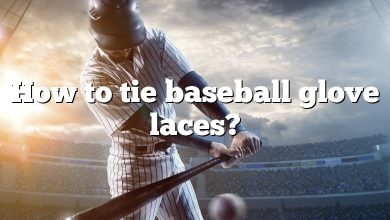 How to tie baseball glove laces?