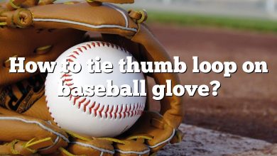 How to tie thumb loop on baseball glove?