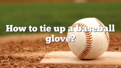 How to tie up a baseball glove?