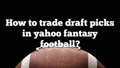 How to trade draft picks in yahoo fantasy football?