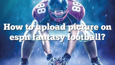 How to upload picture on espn fantasy football?