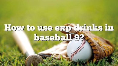 How to use exp drinks in baseball 9?