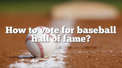 How to vote for baseball hall of fame?