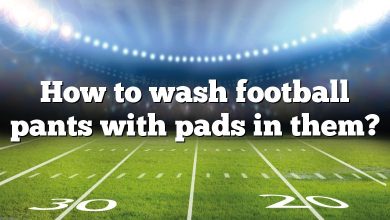 How to wash football pants with pads in them?