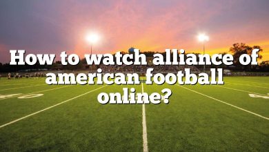 How to watch alliance of american football online?