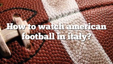 How to watch american football in italy?