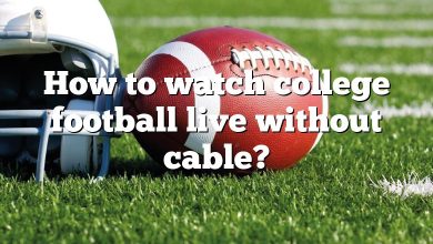 How to watch college football live without cable?