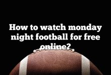 How to watch monday night football for free online?