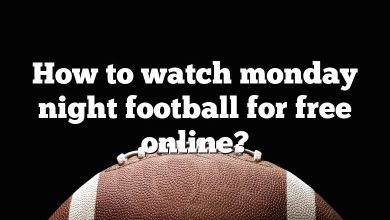 How to watch monday night football for free online?