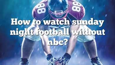 How to watch sunday night football without nbc?