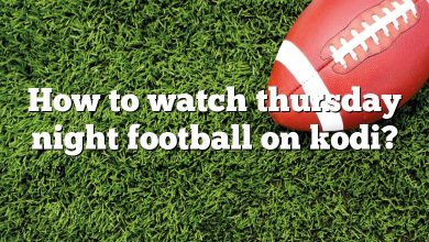 How to watch thursday night football on kodi?