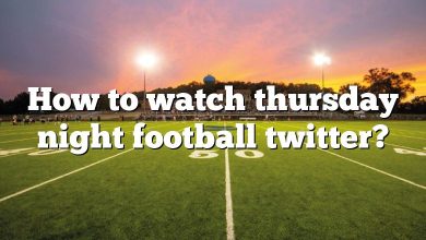 How to watch thursday night football twitter?