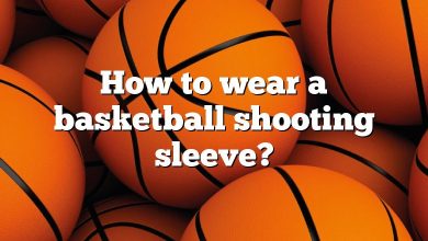 How to wear a basketball shooting sleeve?