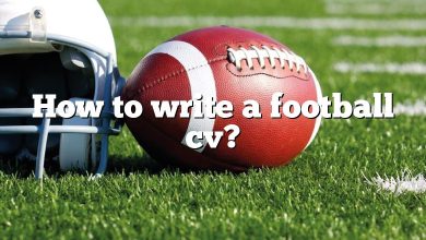 How to write a football cv?