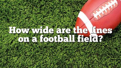 How wide are the lines on a football field?