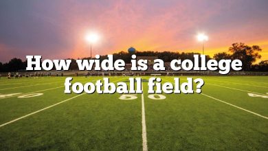 How wide is a college football field?