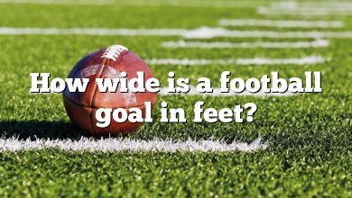 How wide is a football goal in feet?