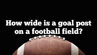 How wide is a goal post on a football field?