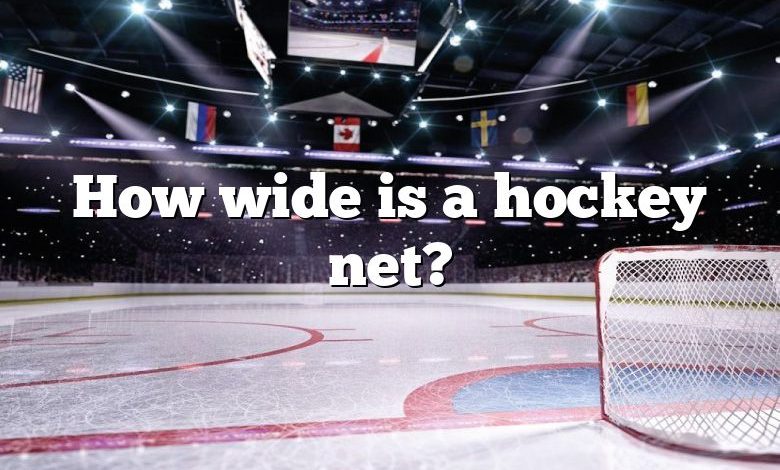 How wide is a hockey net?