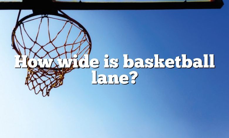 How wide is basketball lane?