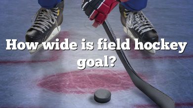 How wide is field hockey goal?