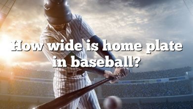 How wide is home plate in baseball?