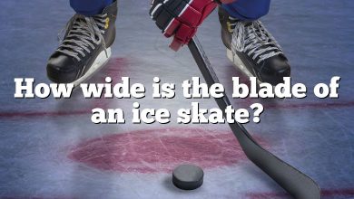 How wide is the blade of an ice skate?