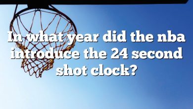 In what year did the nba introduce the 24 second shot clock?