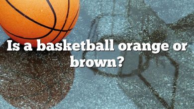 Is a basketball orange or brown?
